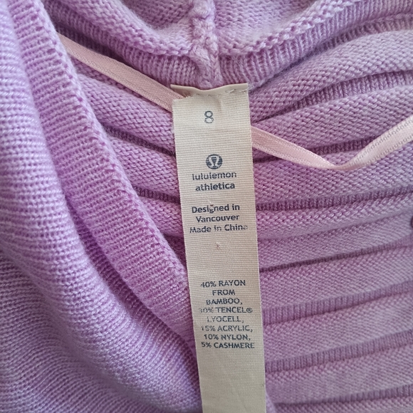 Lululemon Find Your Calm Knit Wrap Sweater Lavender 8 - Picture 8 of 8